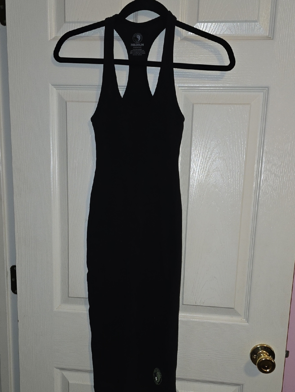 No‎ Boundaries Black Racerback Midi Body Con Dress